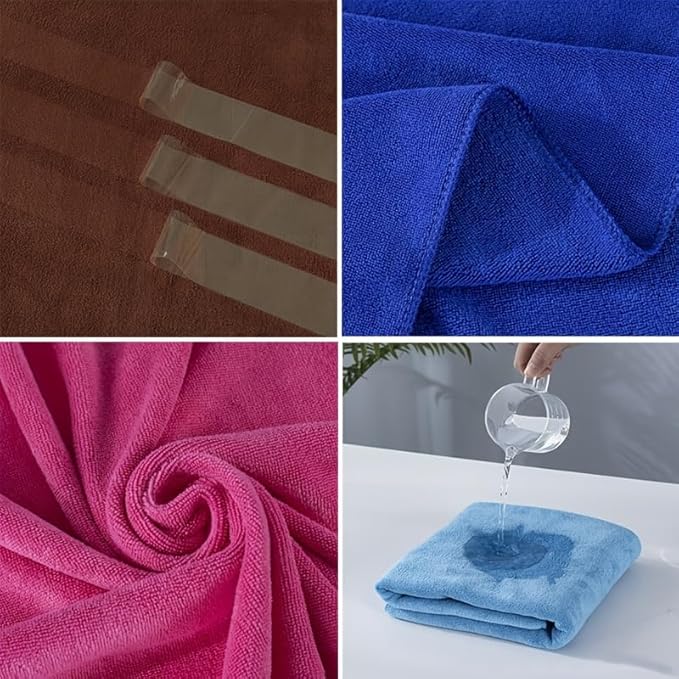 2pcs/Set, Bath Towel and Dry Hair Towel, Lightweight and Absorbent, Suitable for Home, Travel, Camping (Red)