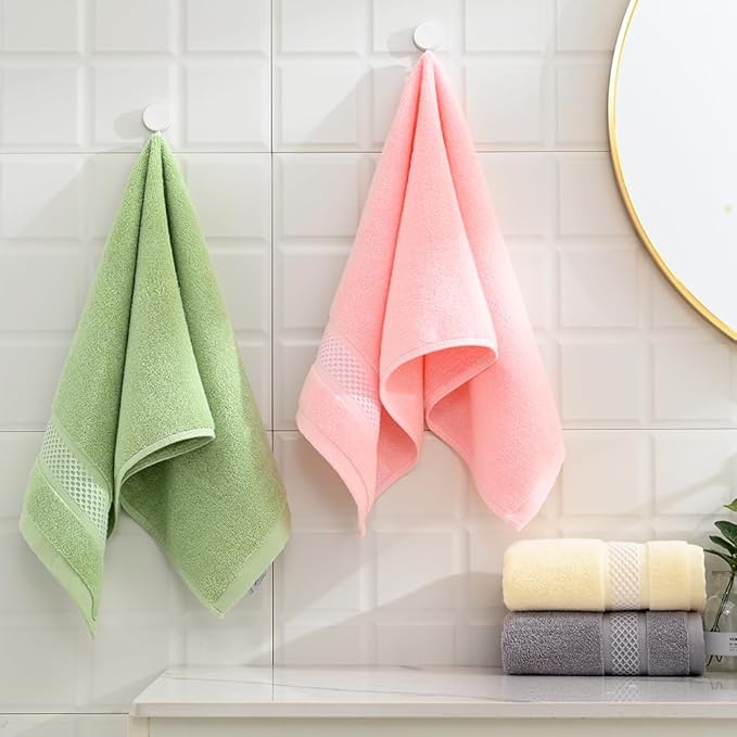 sense gnosis Grey Hand Towel Set of 2 Super Soft Absorbent Plush 100% Cotton Hand Towels for Bathroom Decorative 13 X 29 Inch