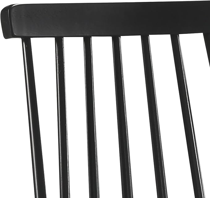 DUHOME Dining Chairs Set of 2 Wood Dining Room Chair Black Spindle Side Kitchen Room Country Farmhouse Chairs Black
