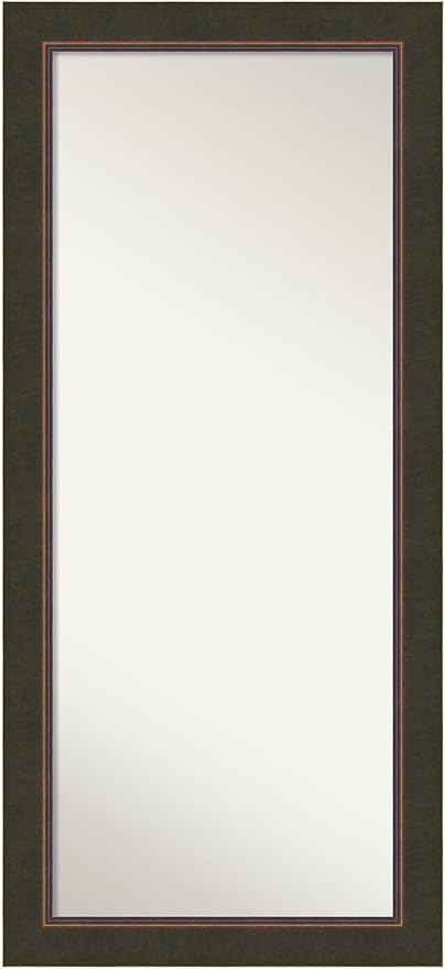 Amanti Art Bronze Full Length Mirror, 66x30 Milano Bronze Tall Free Standing Body Wall Mirror Full Length for Dressing, Casual Wood Frame, Lean on Floor or Hang, Wall Decor