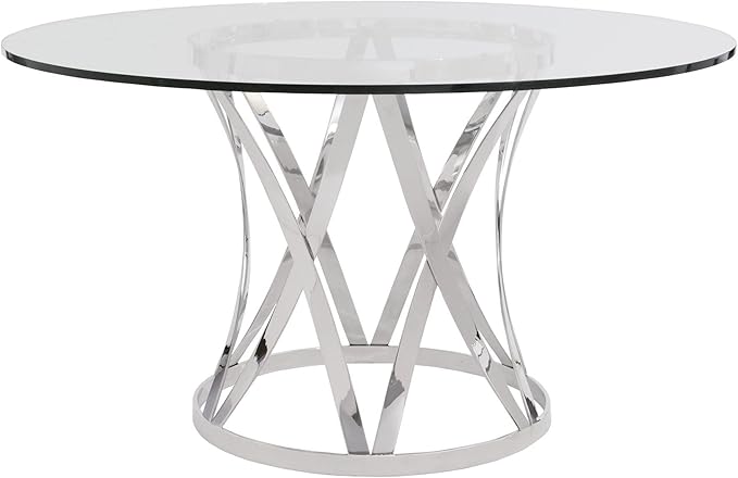 48" Inch Round Glass Table Top 1/4" Thick Flat Polish Edge Tempered by Fab Glass and Mirror
