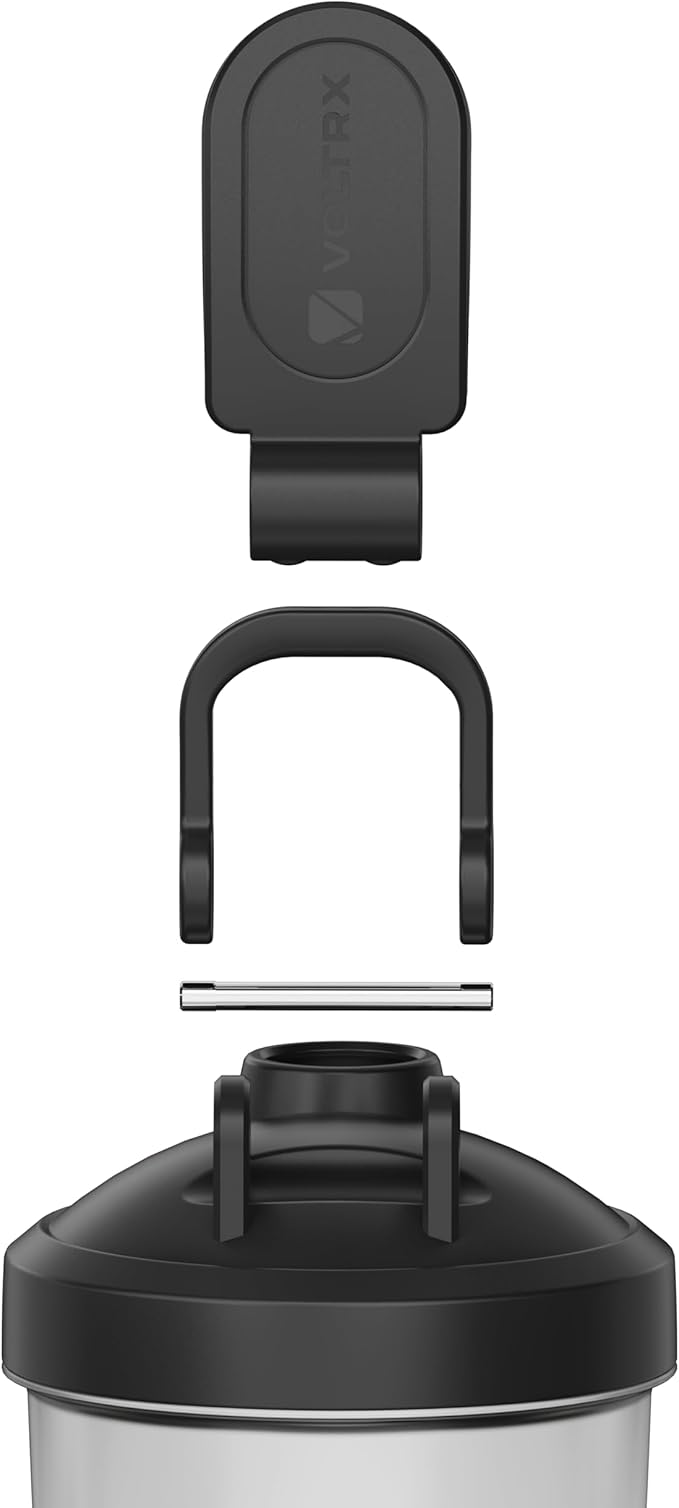 VOLTRX VortexBoost Electric Shaker Bottle, USB C Rechargeable Protein Shake Mixer, Shaker Cups for Protein Shakes and Meal Replacement Shakes, BPA-Free, Made with Tritan, Pink