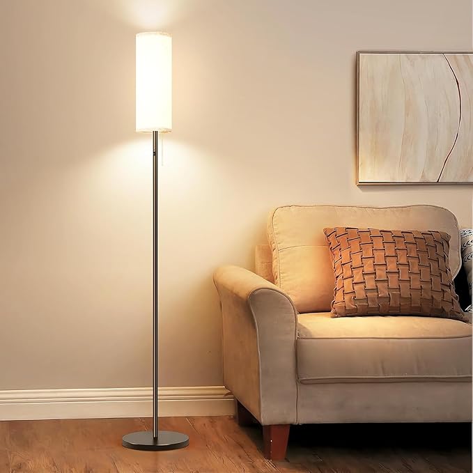 Cordless Floor Lamp for Living Room, with 3 Color Temperature and Pull Cord Switch, Farmhouse Floor lamp 8000mAh Battery Operated Portable Rechargeable Tall Modern Standing Light for Bedroom
