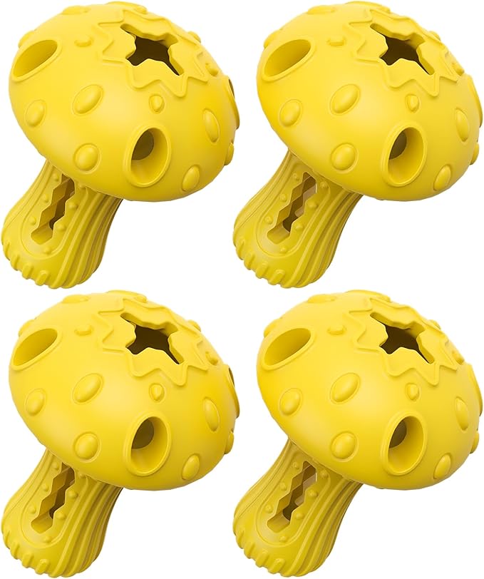 Dog Chew Toys for Aggressive Chewers, Rubber Treat Dispensing Stimulation Toy to Keep Them Busy, Durable Interactive Enrichment Puzzle Toy for Medium Large Breed Dogs