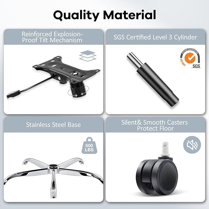 Office Chair Mesh Seat,Ergonomic Mesh Desk Chair with Adjustable Lumbar Support,Computer Chair with Flip-up Armrests, Rolling Executive Chairs, Home Office Chair(Black)