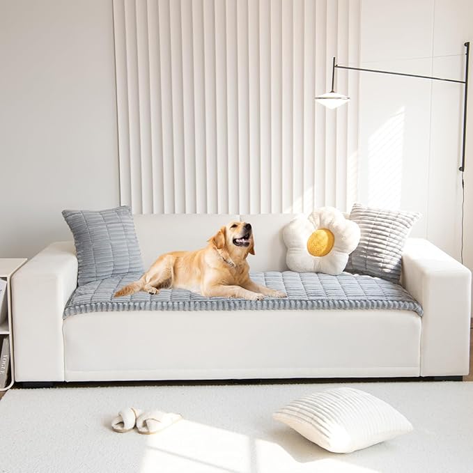 Pet Couch Cover for Dogs Washable Sofa Cushion Furniture Protector for Large Dog (Grey, 27in*47in)