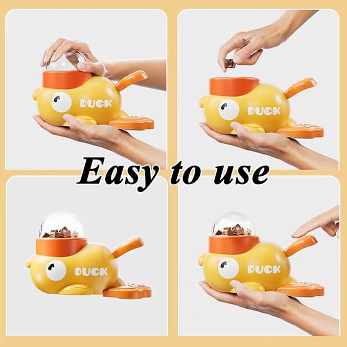 Cat Slot Machine Treat Dispenser, Duck Cat Treat Dispenser, Duck Treat Dispenser for Dogs, for Pet Healthy Eating & IQ Training (2pcs)