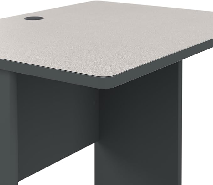 Bush Business Furniture Series A 36W Small Desk in White Spectrum and Slate, Compact Computer Table for Home or Professional Office