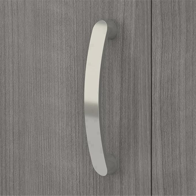 Bush Business Furniture Universal Tall Storage Cabinet with Doors and Shelves in Platinum Gray | Large Storage Unit for Home Office or Commercial Space