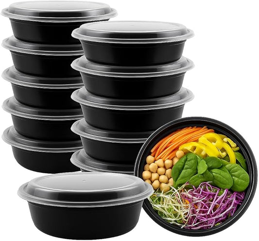 Ruthy's Outlet Round CY - Meal Prep Containers with Lids - BPA-Free, Stackable, 32 oz, 30 Pack