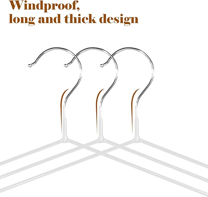 Clothes Hangers, 20Pack,White Metal Hangers,15.7'W Space-Saving Shirt Hanger,Non-Slip Heavy Duty Hanger with Deep Shoulder Notches for Dress and Camisole