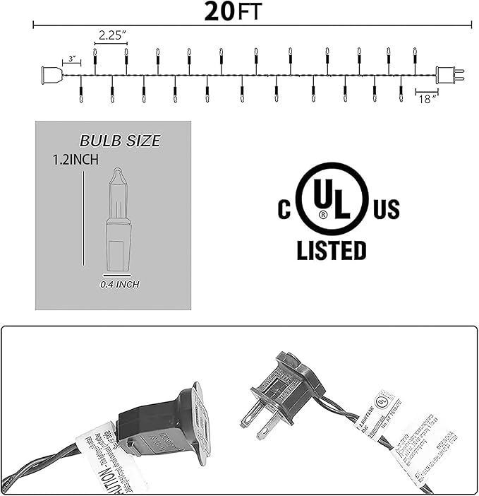 Dazzle Bright Orange Halloween Lights, 40FT 200 Count Mini String Lights, Waterproof Halloween Decorations for Outdoor Indoor Patio Home Party Garden Yard Decor