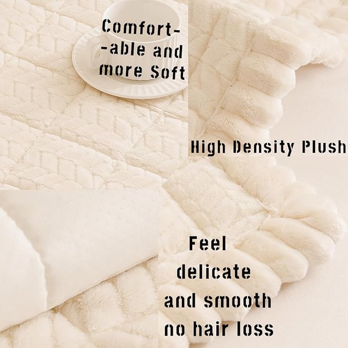 Sofa Cover Fuzzy Couch Cover for Pet, Couch Covers for Dogs Washable Non-Slip Sofa Slipcover Cushion Protector Pets Friendly Mat Bed