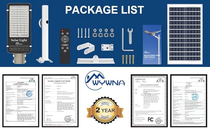 6000W Solar Street Lights Outdoor - 6500K Solar Parking Lot Lights Commercial Dusk to Dawn, Heavy Duty Split Type LED Solar Street Light Remote Control, Street Lights Solar Powered for Yard (2Pack)