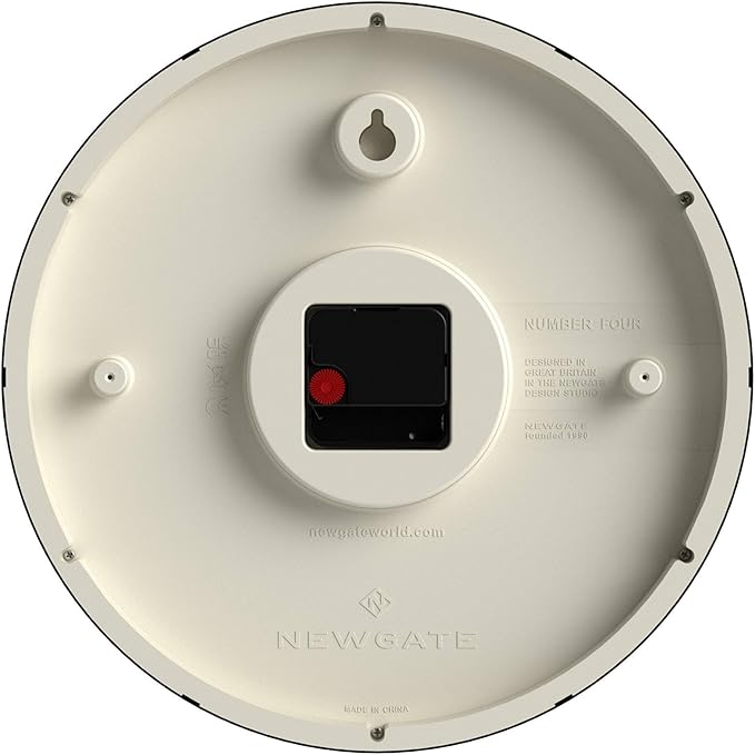 NEWGATE® Number Four Echo Wall Clock | Modern Round Clock | 30cm | Black | Easy to Read Numbers | Ideal for Kitchen, Living Room or Office