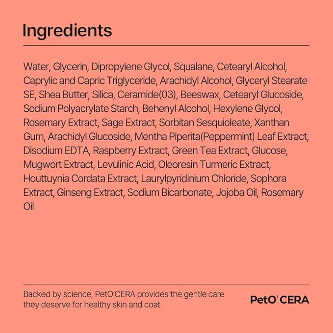 Breezytail PetO'Cera Expert Derma Care - Cream for Dogs | Ceramide Infused Skin Treatment | Moisturizes & Heals Rash, Hop Spots, Cracked Paws, Dry Irritated Skin | Hypoallergenic Daily Lotion 1.70o