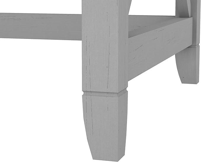 Bush Furniture Key West Collection Writing Desk, Writing Table for Home Office in Cape Cod Gray, Small Modern Farmhouse Desk