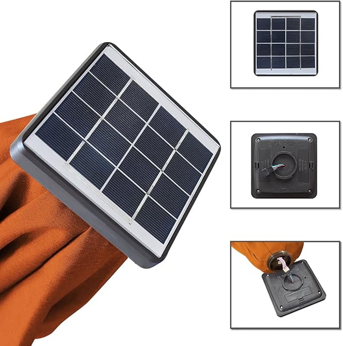 EliteShade USA 10-Year-Non-Fading Solar 9ft 3 Tiers Market Umbrella with 80 LED Lights Patio Umbrellas Outdoor Table with Ventilation,Rust