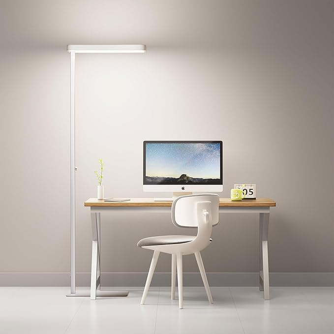 Homelist LH1 Superlight 77'' Floor Lamp, 100W Full-Spectrum Eye-Care Bright Floor Lamp for Reading, Office Work, 9000LM LED Standing Lamp Dimmable, Perfect for Family Living Room, Home Office