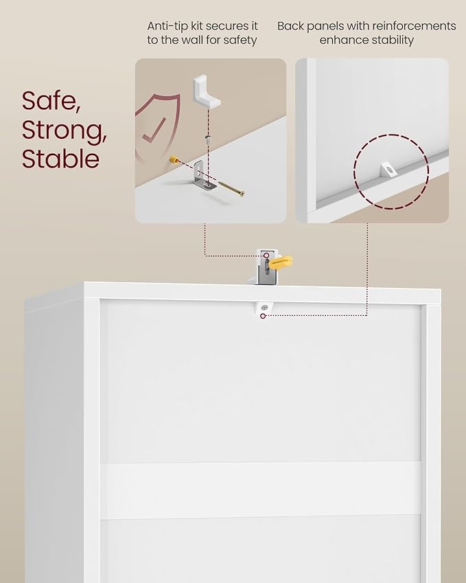 VASAGLE Custos Collection - Bookshelf, 3-Tier Bookcase, Book Shelf, Open Storage Shelf, 9.4 x 11.8 x 37.3 Inches, for Living Room, Home Office, Dining Room, Cloud White ULBC433W01