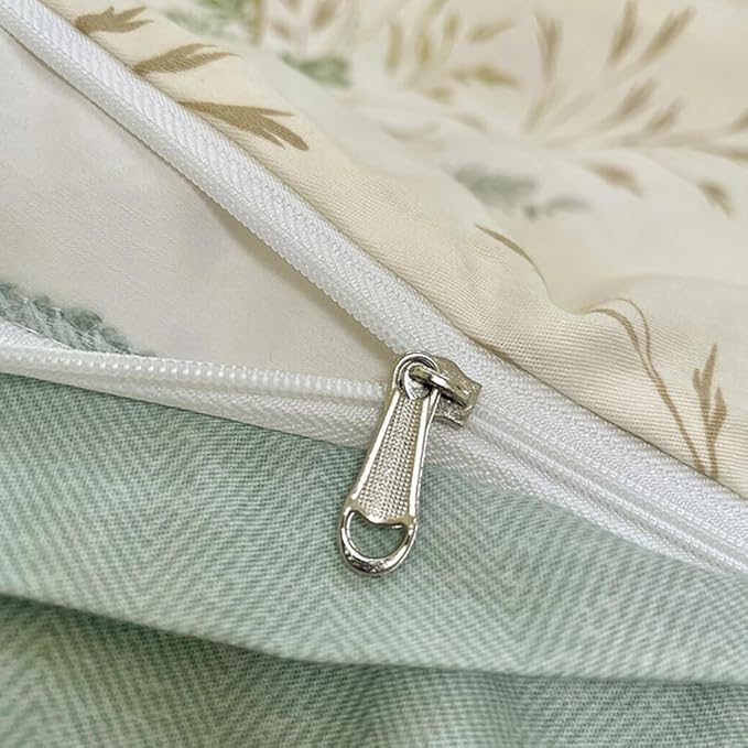 Full Duvet Cover Set 3 Pieces Aesthetic Floral Duvet Cover with 2 Pillowcases 100% Cotton Cottagecore Bedding Set Vintage Botanical Floral Comforter Cover with Zipper Closure, Breathable, Easy Care