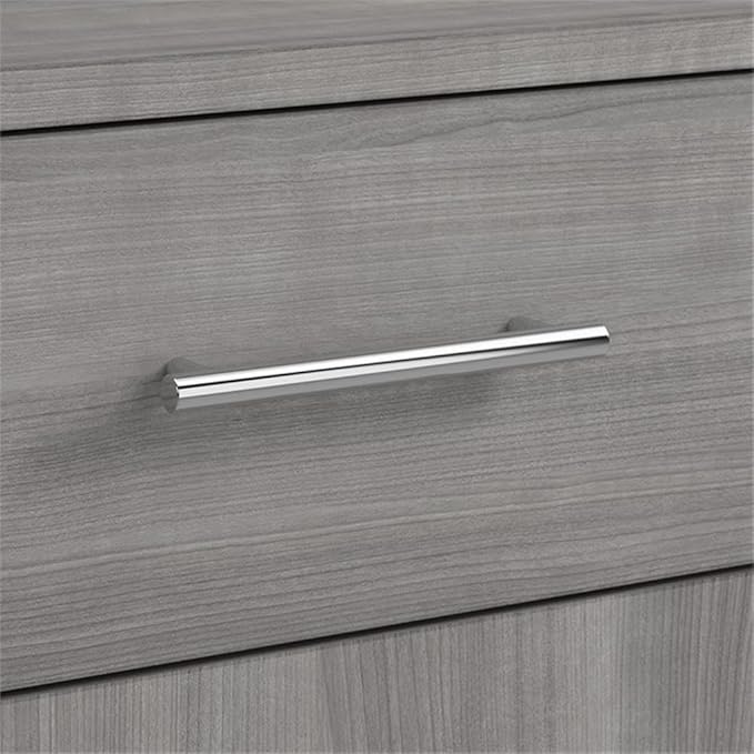 Bush Furniture Somerset 54W Office Desk with Drawer and Cabinet in Platinum Gray, Computer Table with Storage for Home Office Workspace