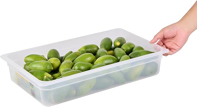 Restaurantware Food Storage Container 1 Pack of 20.7 x 12.6 x 3.9 Inches Plastic Stackable Storage Box White Reusable Label Container Dishwasher Safe For Restaurants And Kitchens