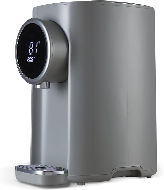 OCTAVO Water Boiler & Warmer 5 Liter, 304 Stainless Steel Water Tank, 700 Watt 6 Adjustable Water Temperature, LCD Touch Control Screen, Child Lock with Water Shortage Indicator