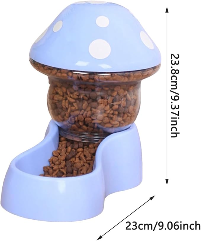 Automatic Pet Feeder with Mushroom Shape for Cats Dogs 2025 Easy Clean Refill Dual Food Water Dispenser