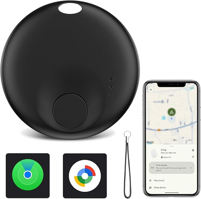 Air-Tag Item Finders with Apple Find My APP (Android Compatible) Air Tags Help You Track Your Keys, Wallet, Luggage, Backpack, Super Lightweight (1 PC)