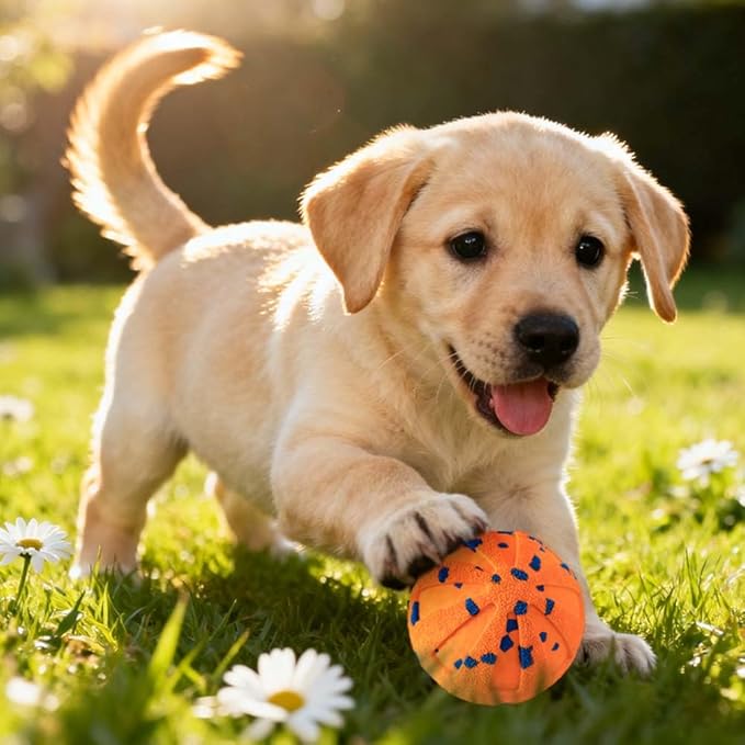 2025 Upgraded Smart Interactive Vibrating Dog Ball Toy, Durable Dog Ball with Automatic Moving, Waterproof Smart Electric Bouncing Balls, Automatic Dog Toy Dogs (Yellow)