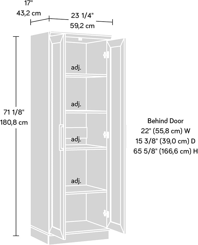 Sauder HomePlus Storage Cabinet/ Pantry cabinets, Soft White finish