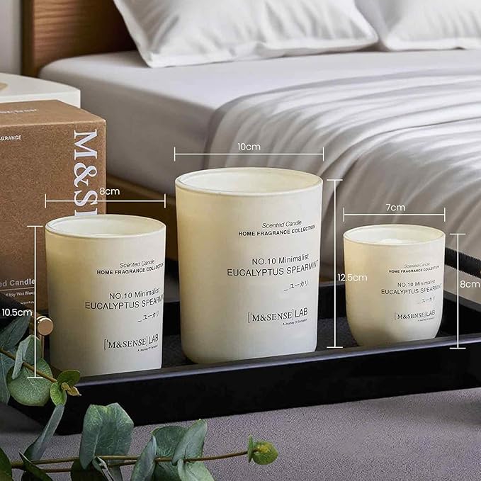 M&SENSE Natural Soy Candle| Lavender Vanilla | 5.3 oz | Minimalist Christmas Scented Candle for Relaxation, Gifting, Home Décor | for Bedroom, Office, Party Small