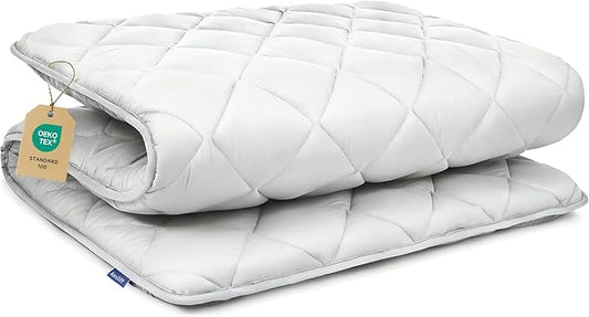 Aircliff Japanese Floor Mattress, Roll Up Tatami Mat, Sleeping Pad, Shikibuton, CertiPUR-US Certified Foam Floor Bed Futon Mattress for Dormitory, Guest Bed, Designed in Japan(Light Grey, Full)