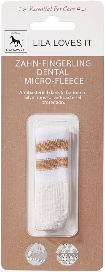 LILA LOVES IT Toothbrush for Dogs - Practical Dental Micro Fleece Made of Micro-Fleece, Dental Care for Dogs, Gentle on Gums, Dental Micro Fleece