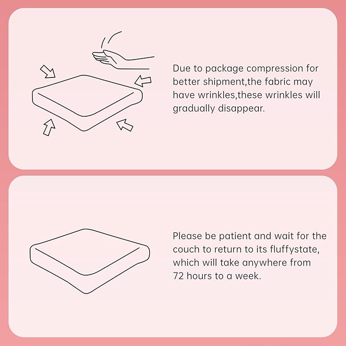 116" Modern Corduroy Cloud Sofa with Ottoman, L Shaped Boneless Modular Large Sectional Couches for Living Room, Pink 3 Seater Compressed Memory Foam Couch, Extra Deep Seat, No Assembly