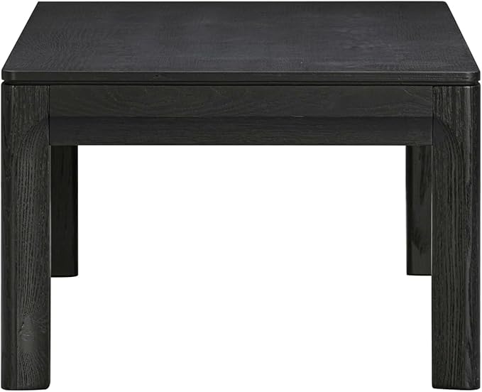 NTC Flow Modern Wooden Rectangle Coffee Table with Hidden Drawer – Waterproof & Heat Resistant, Burnt Black