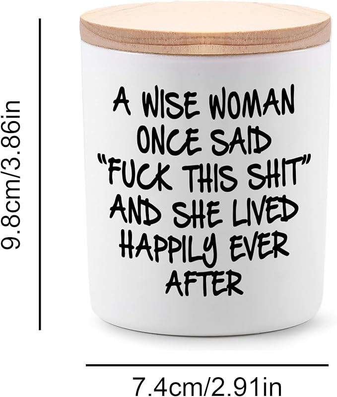 Birthday Candles Gifts for Women Funny Unique Sister Best Friend Her Wife Girlfriend Gifts for Mothers Day A Wise Woman Once Said F This Lavender Scented Soy Candle
