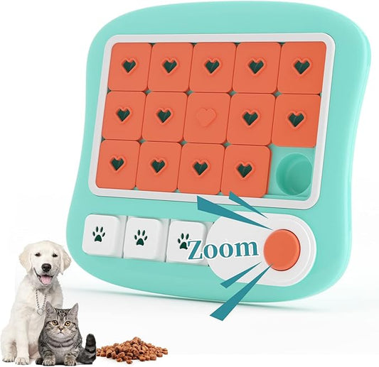 Dog Puzzle Toys,Interactive Treat Puzzle Dog Toy for IQ Training & Mental Stimulating,Treat Puzzle Dispensing with Squeaky Design for Large Medium Small Smart Dogs