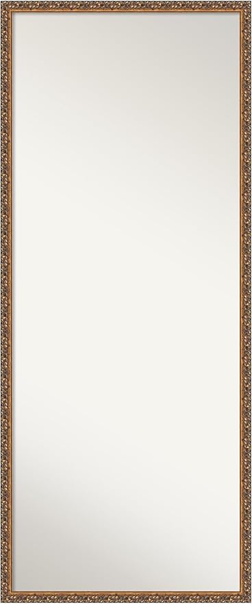 Amanti Art Bronze Full Length Mirror, 62x26 Antique Bronze Tall Free Standing Body Wall Mirror Full Length for Dressing, Traditional Wood Frame, Lean on Floor or Hang, Wall Decor