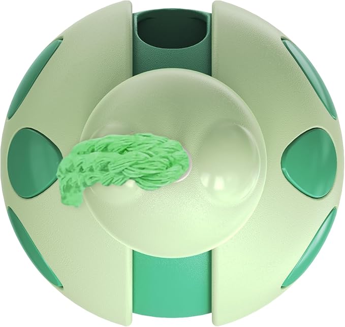 Interactive Cat Toys,Tumbler Design with High-Bounce Teaser Wand,Food Dispense Function for Slow and Healthy Feeder,Suitable for Kittens,Young and Adults Cats on Safe,Funny Play