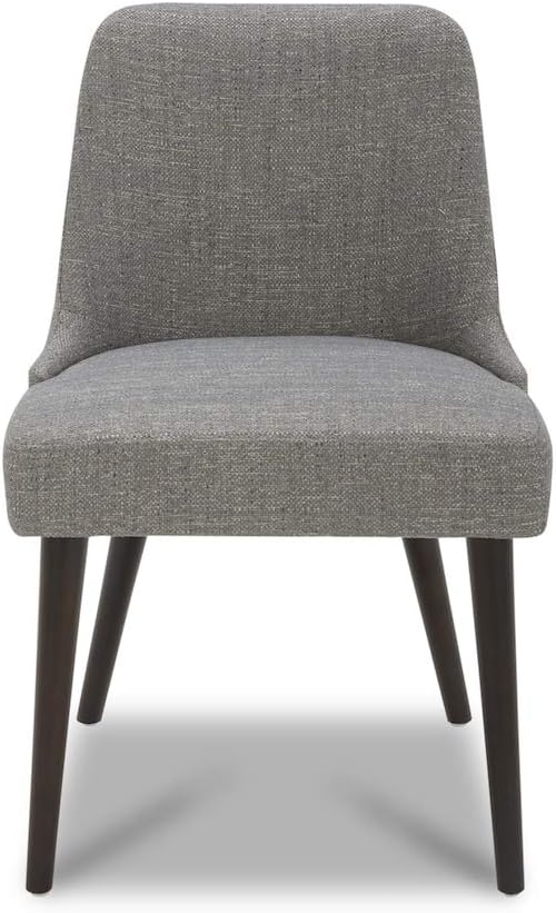 CHITA Mid-Century Modern Dining Chair, Upholstered Fabric Accent Chair,Set of 2, Fog