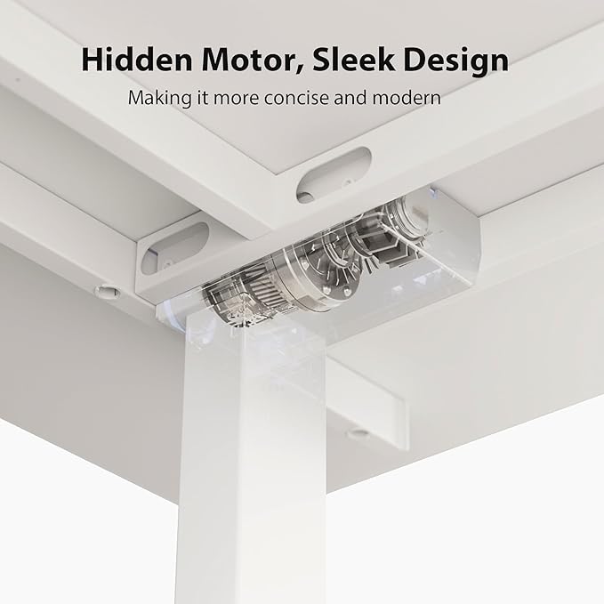 Agilestic Triple Motors 73" x 60" L Shaped Standing Desk, Electric Standing Desk Adjustable Height, Extra Large Desktop Corner Table for Home Office, Gaming Workstation, Splice Board, White