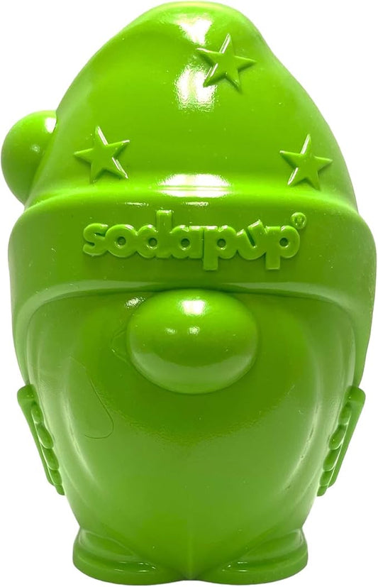 SodaPup Gnome – Durable Dog Treat Dispenser & Chew Toy Made in USA from Non-Toxic, Pet Safe, Food Safe Rubber Material for Mental Stimulation, Problem Chewing, Calming Nerves, & More