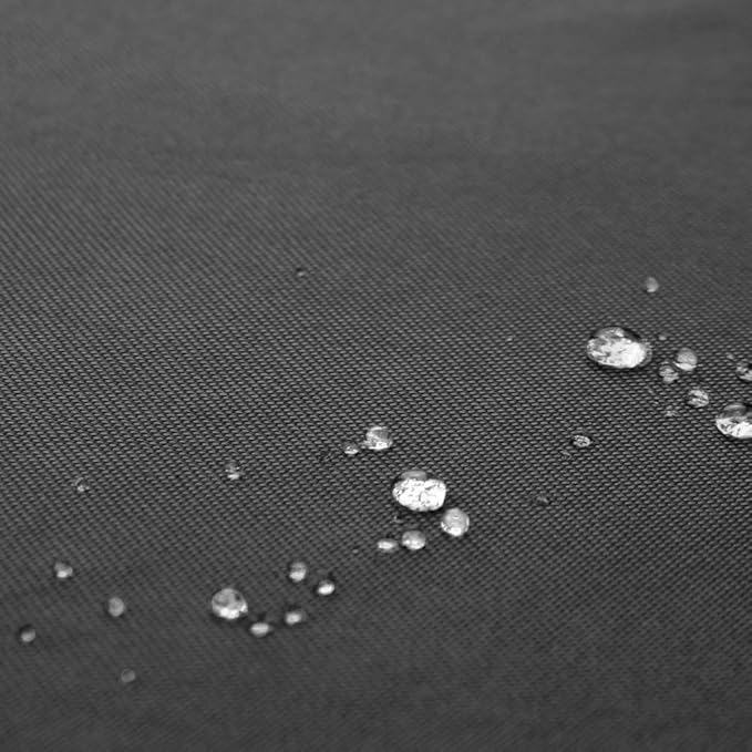 ULTCOVER 600D Tough Canvas Heavy Duty Rectangular Patio Table and Chair Cover - Waterproof Outdoor General Purpose Furniture Covers 64Lx52Wx28H inch, Black