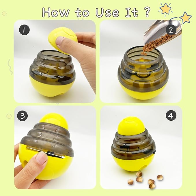 Dog Treat Toy - Interactive for Bored Treat Dispensing Enrichment Dog Puzzle Toy Food Puzzles Ball for Mental Stimulation Boredom Buster for Small Medium Large Dogs(E)