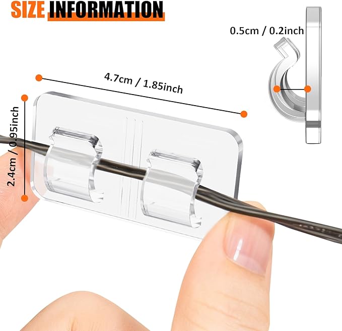 Light Clips Hooks for Outside String Lights, 30 Pcs Adhesive No Drill Light Hangers - Outdoor Patio Balcony Decor Fence - Rope Led Light Strip Christmas Decor Hooks