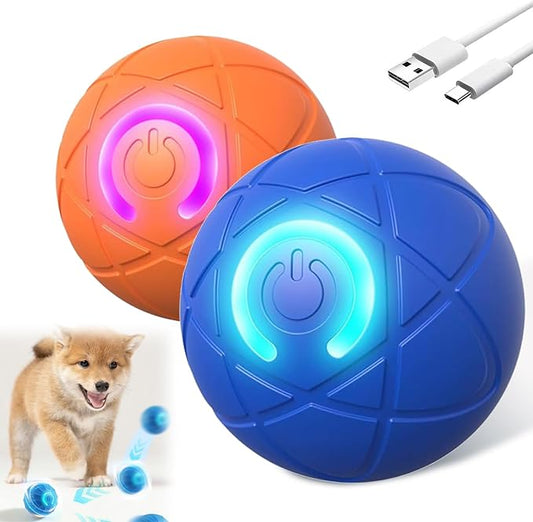 Shaky Ball Toy for Dogs, Automatic Moving Dog Toy Ball for Dogs(Cosmic Blue + Orange)