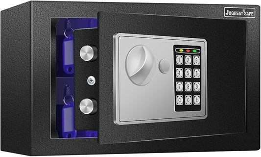 JUGREAT 37 Keys Cabinet with Sensor Light,Electronic Key Safe,Pin Code Keyless Storage Box for Keys,Secure Wall Mount Safe with 37 Key Tags