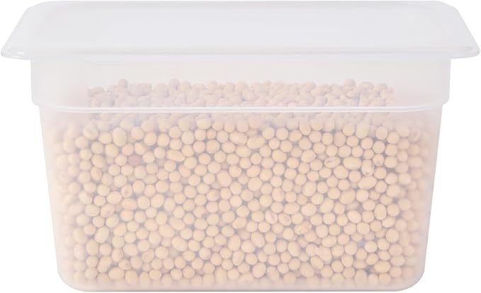 Restaurantware Food Storage Container 1 Pack of 10.3 x 6.2 x 5.9 Inches Plastic Stackable Storage Box White Reusable Label Container Dishwasher Safe For Restaurants And Kitchens